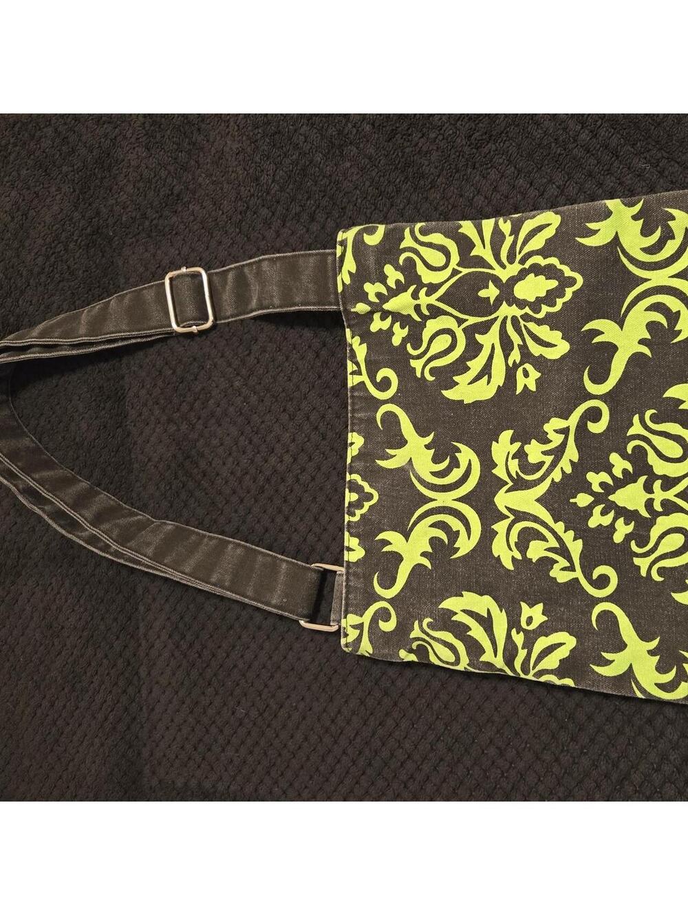 Women's Green and Black Bag